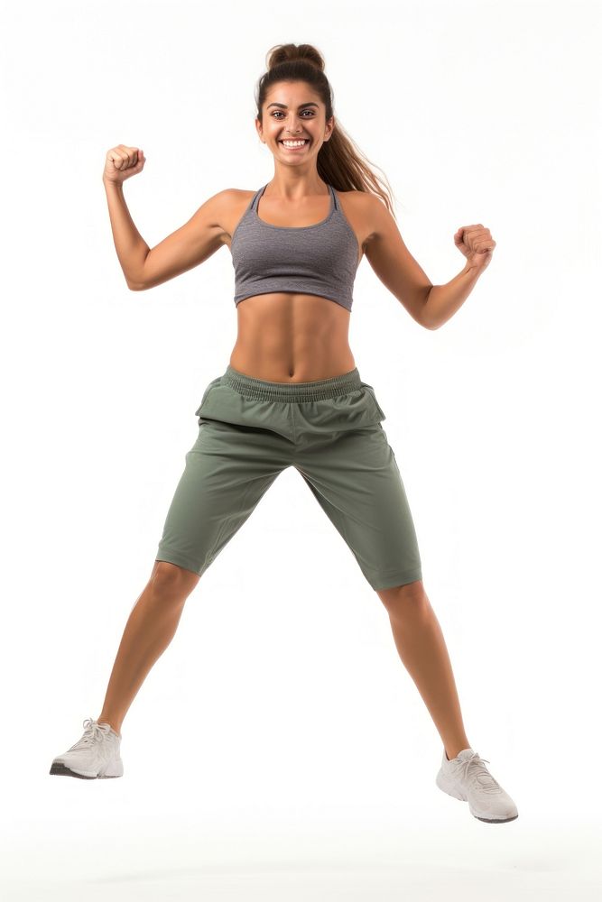 Sporty young woman sports exercise shorts. AI generated Image by rawpixel.