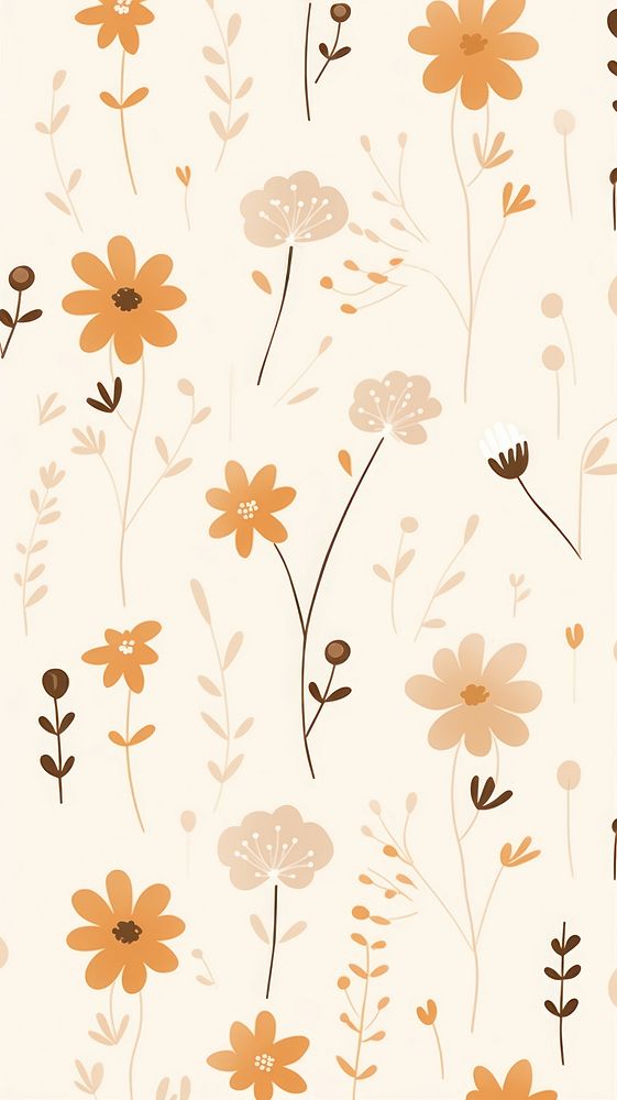 Flower pattern backgrounds wallpaper. AI generated Image by rawpixel.