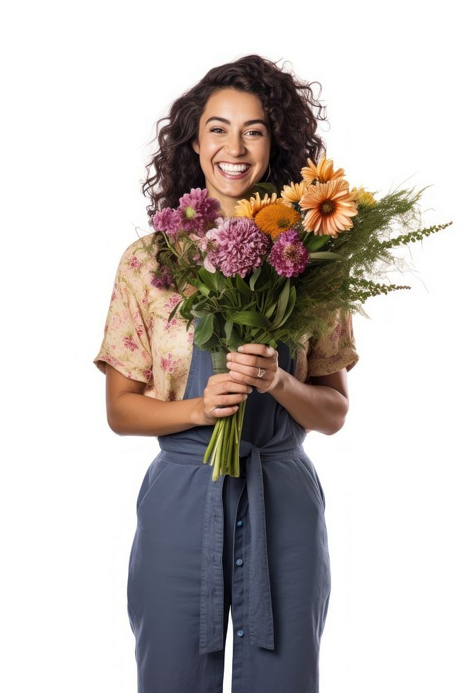Floristry smile floristry portrait. AI generated Image by rawpixel.