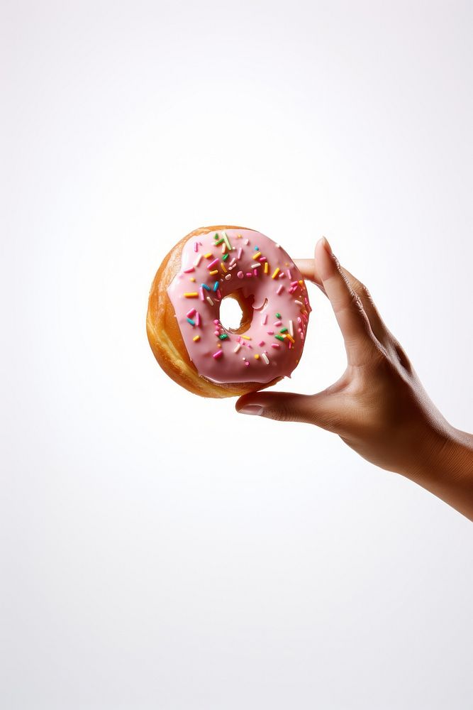 Donut bagel food hand. AI generated Image by rawpixel.