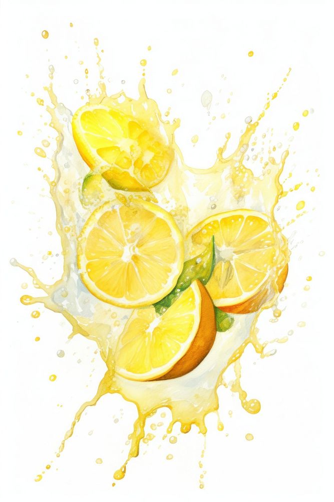 A lemonade splash fruit plant food. AI generated Image by rawpixel.