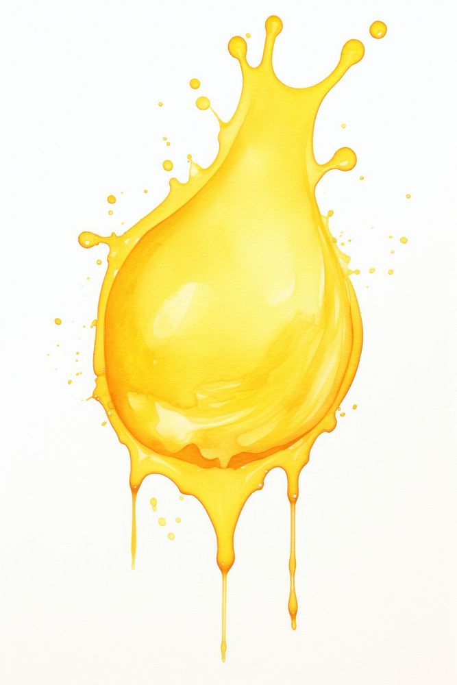 A yellow water splash refreshment splattered simplicity. AI generated Image by rawpixel.
