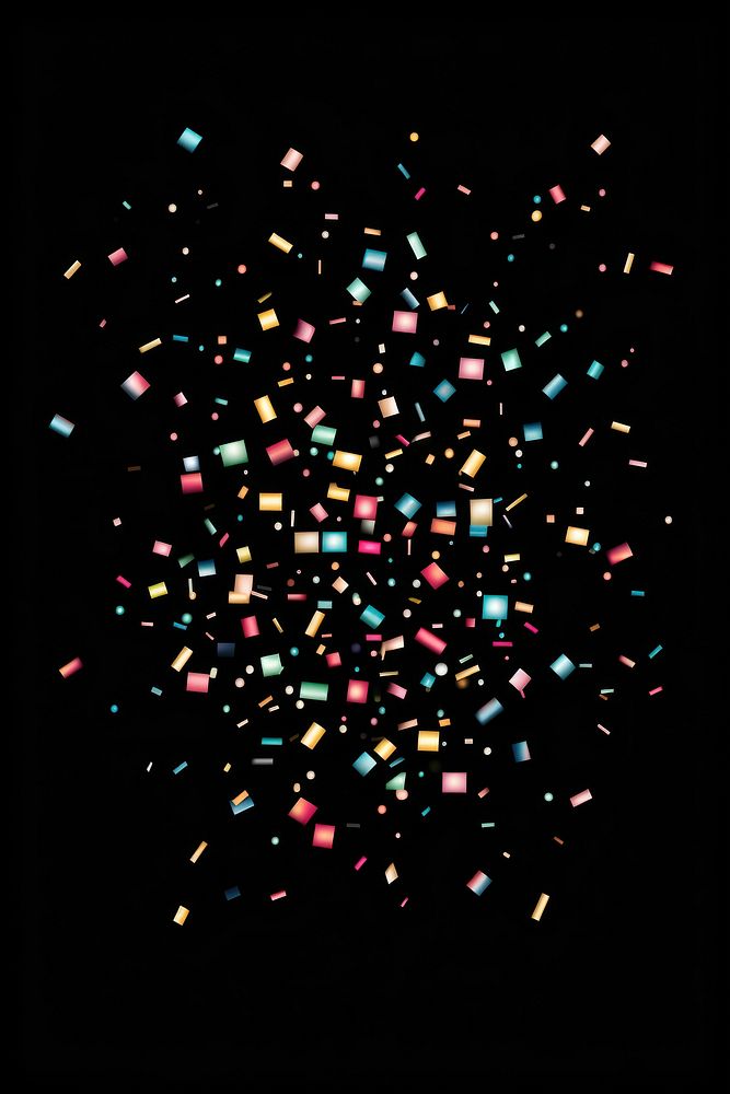 A confetti popping backgrounds black black background. AI generated Image by rawpixel.