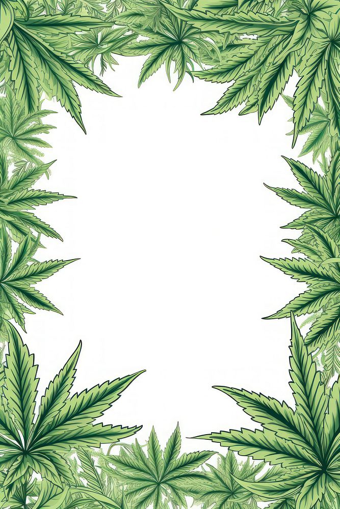 Cannabis frame backgrounds plant green. AI generated Image by rawpixel.