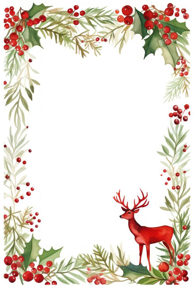Christmas frame pattern white background celebration. AI generated Image by rawpixel.