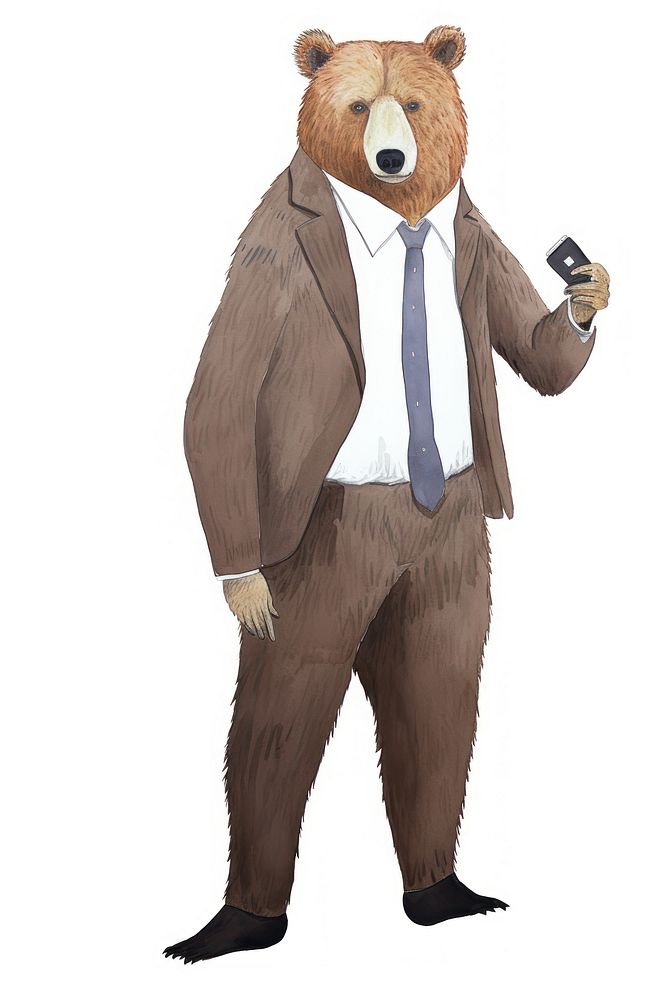 Bear businessman. AI generated Image by rawpixel.