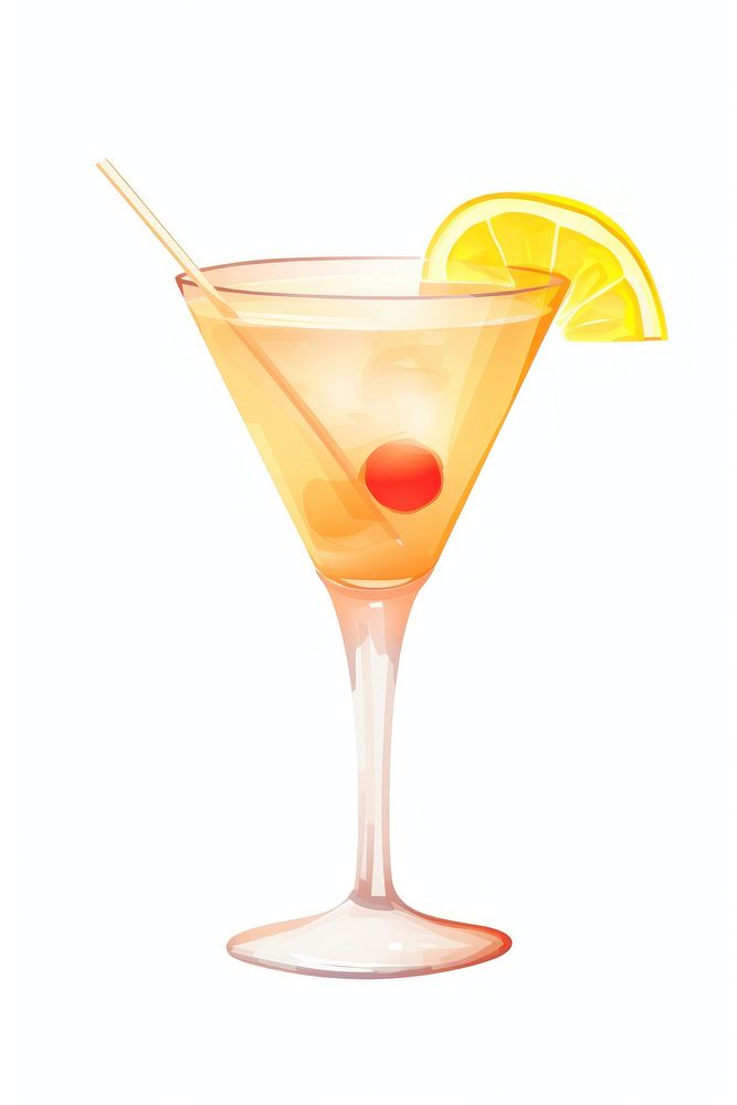 Cocktail martini drink white background. AI generated Image by rawpixel.