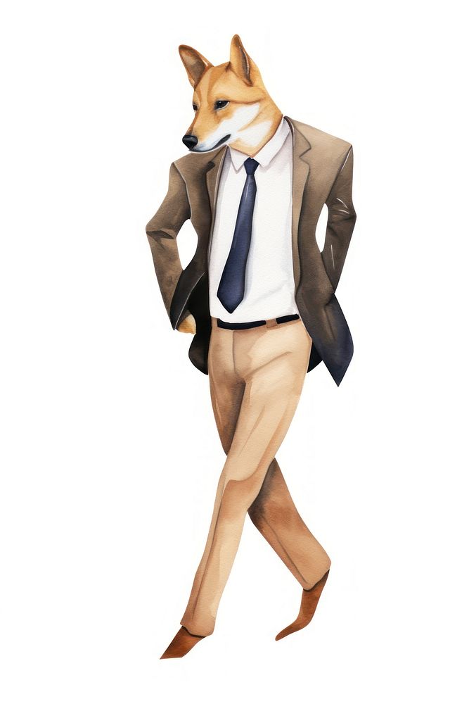 Necktie tuxedo blazer dog. AI generated Image by rawpixel.