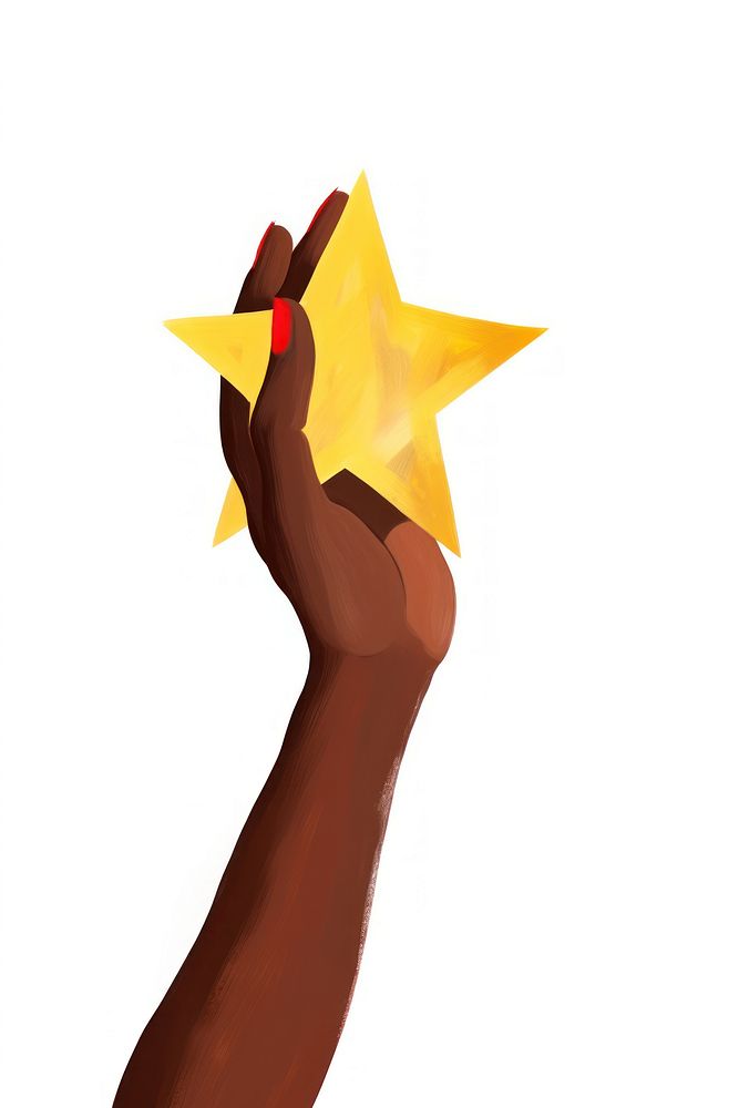 Hand holding star yellow symbol adult. AI generated Image by rawpixel.