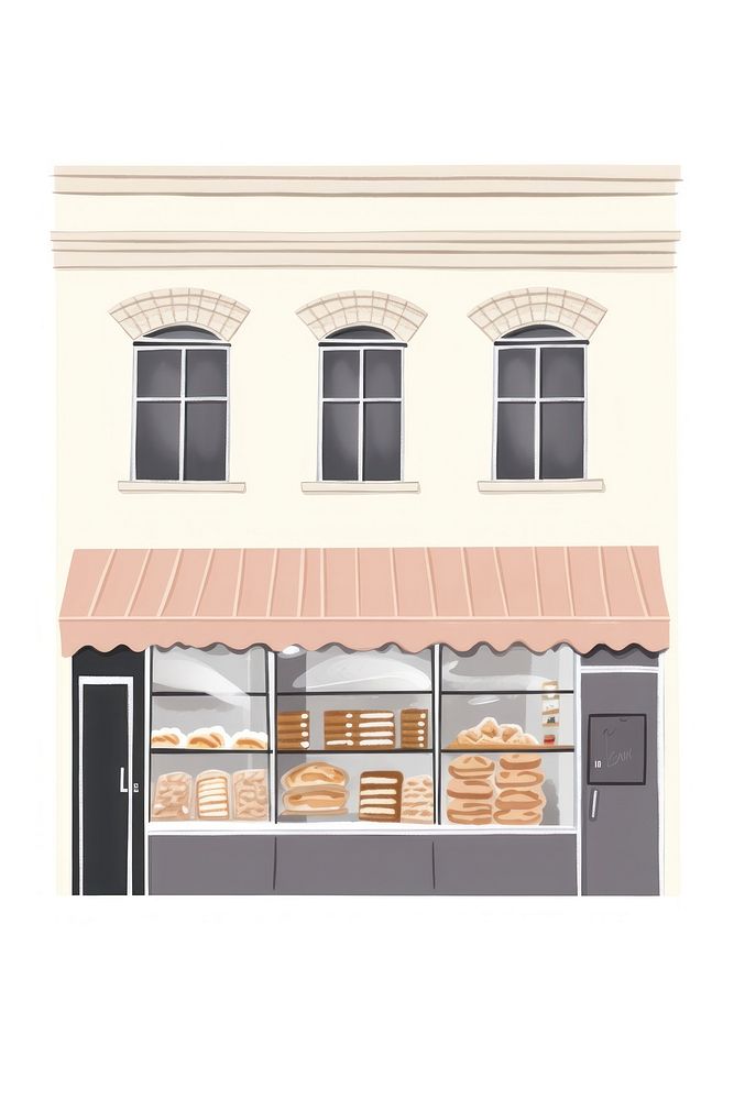 Bakery store bread architecture building. AI generated Image by rawpixel.