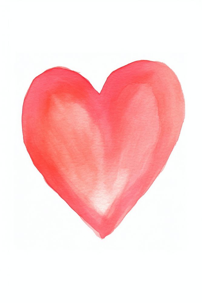 Pink watercolor heart. AI generated Image by rawpixel.