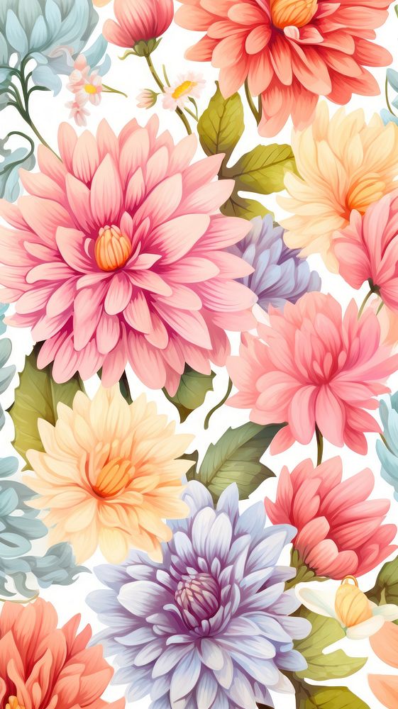Flower pattern backgrounds dahlia