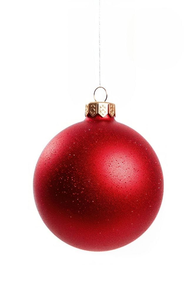 Christmas ball decoration red white background. AI generated Image by rawpixel.