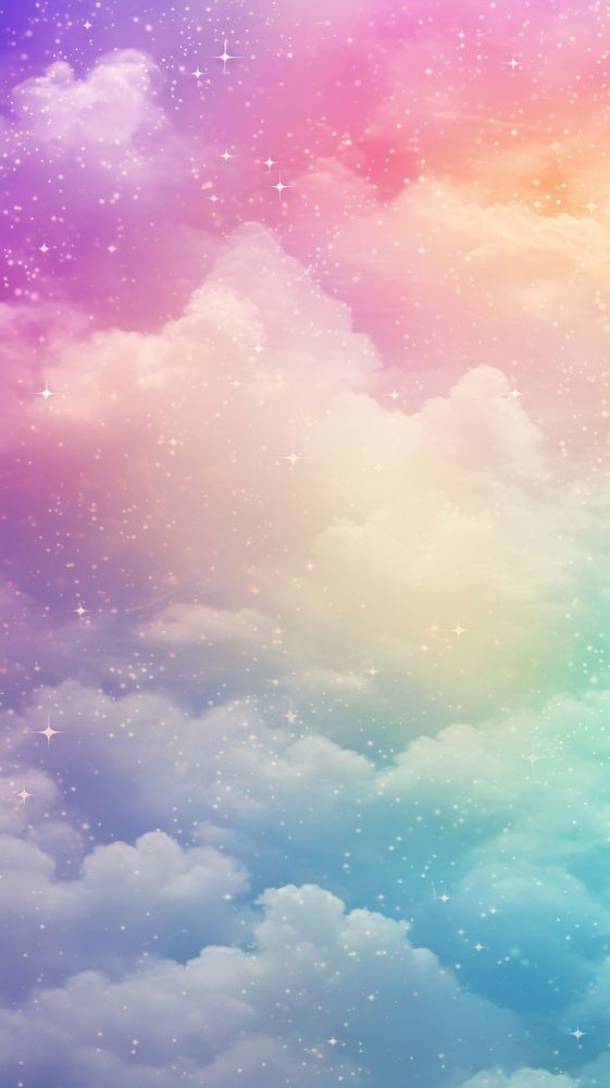 Rainbow pastel sky backgrounds outdoors. AI generated Image by rawpixel.