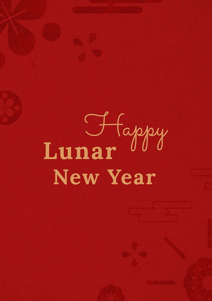 Lunar New Year  poster template