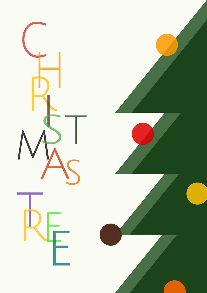 Christmas tree  poster template