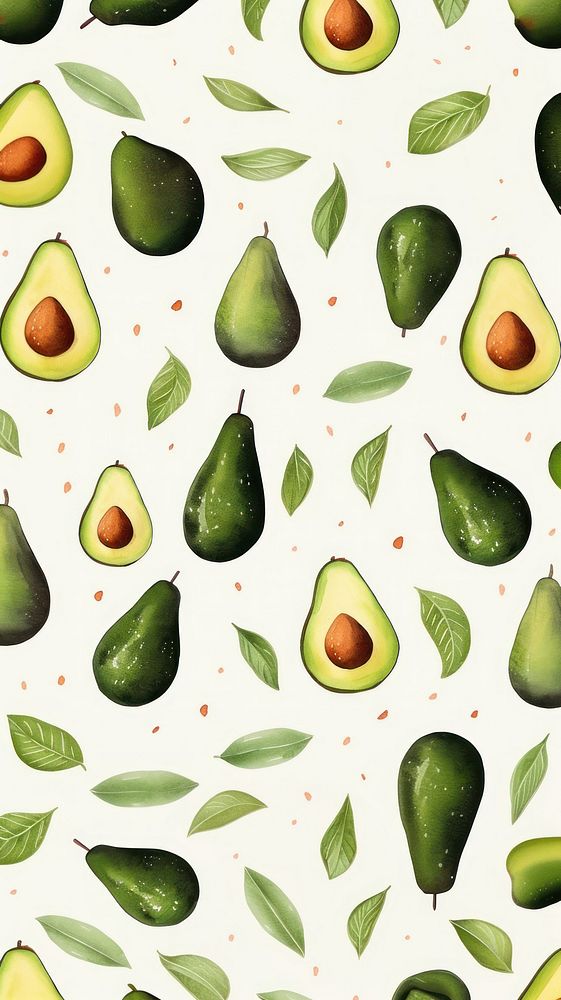 Avocado pattern fruit plant. AI generated Image by rawpixel.