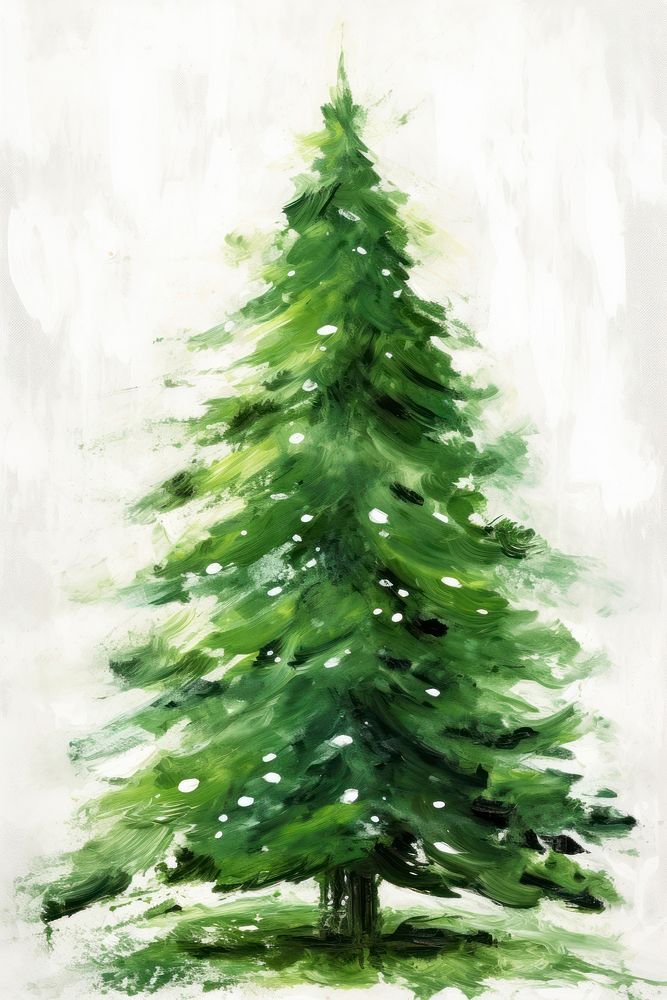 Artificial christmas tree drawing plant fir. AI generated Image by rawpixel.
