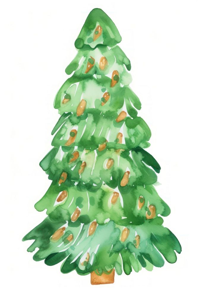 Christmas tree bread drawing plant white background. AI generated Image by rawpixel.