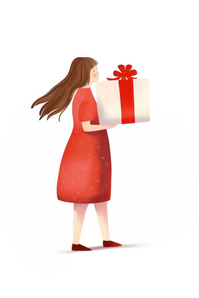 Christmas carrying adult woman. AI generated Image by rawpixel.
