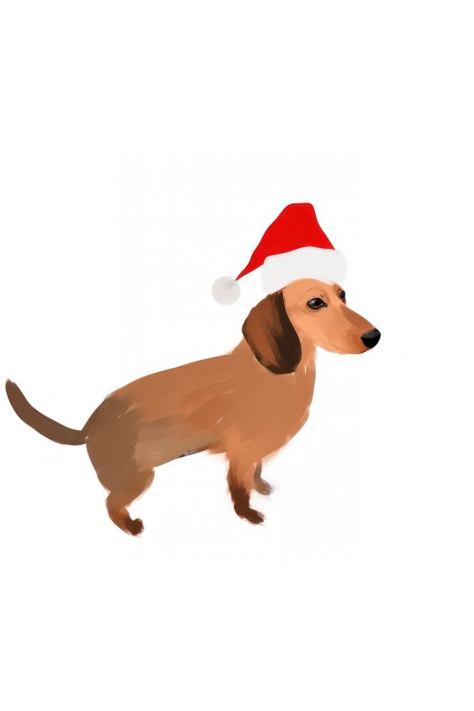 Dog wearing a christmas hat animal mammal hound. AI generated Image by rawpixel.