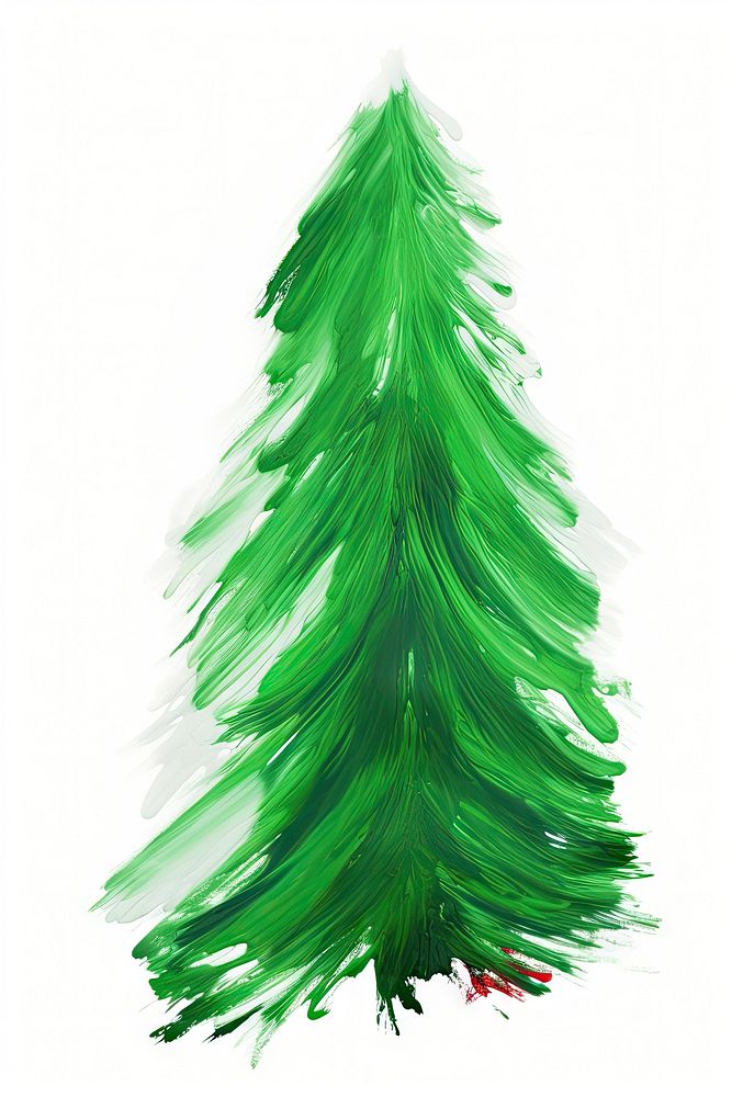 Flat design christmas tree drawing plant pine. AI generated Image by rawpixel.