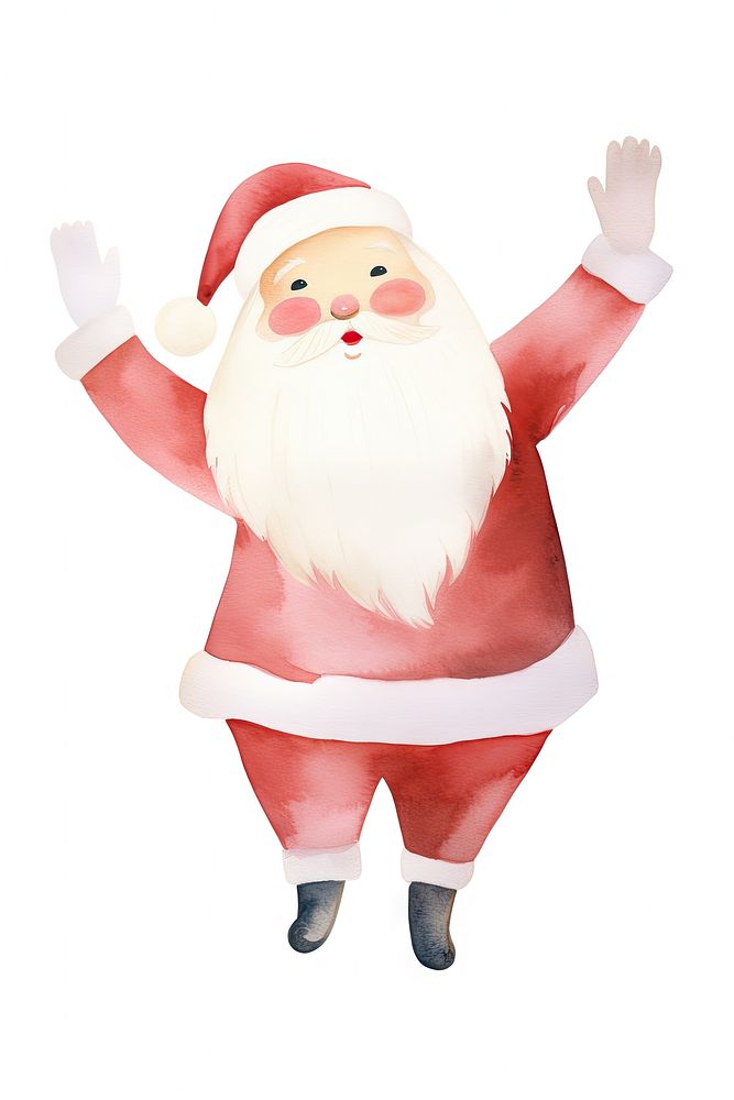 Santa hands out gifts white background representation celebration. AI generated Image by rawpixel.