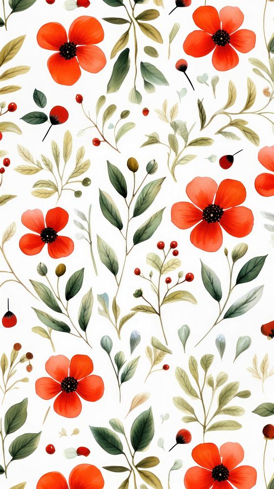 Pattern flower plant backgrounds. AI generated Image by rawpixel.