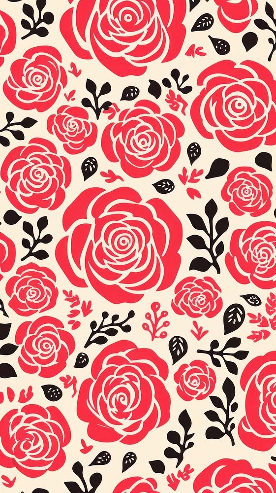 Rose pattern art backgrounds. AI generated Image by rawpixel.
