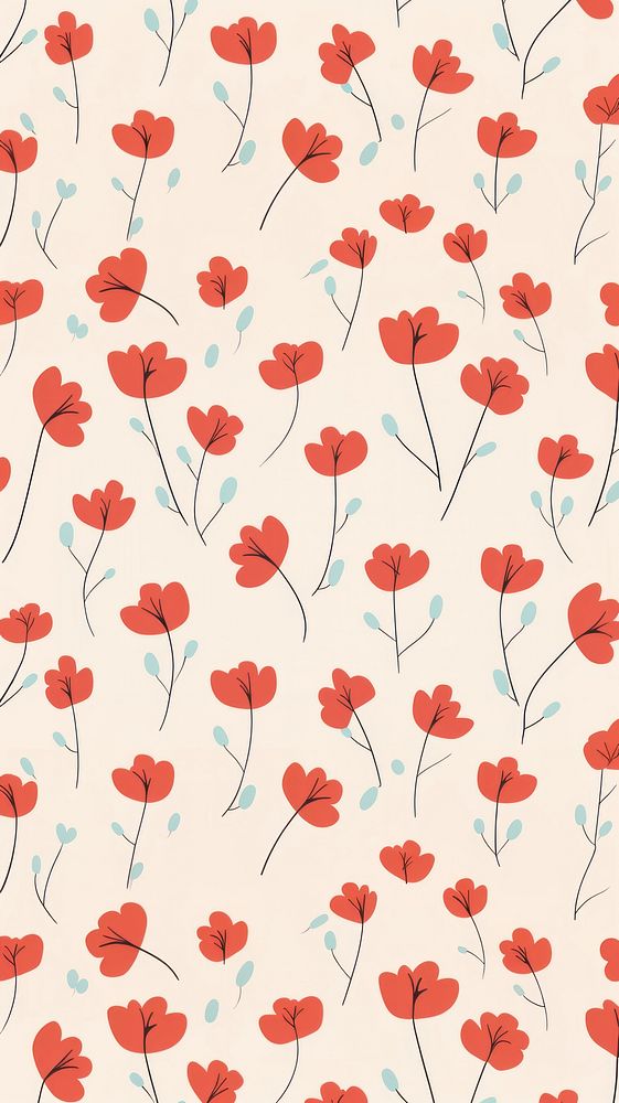 Tiny red flower pattern backgrounds petal. AI generated Image by rawpixel.