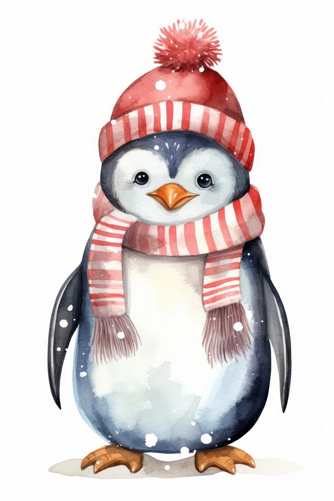 Penguin winter snowman animal. AI generated Image by rawpixel.