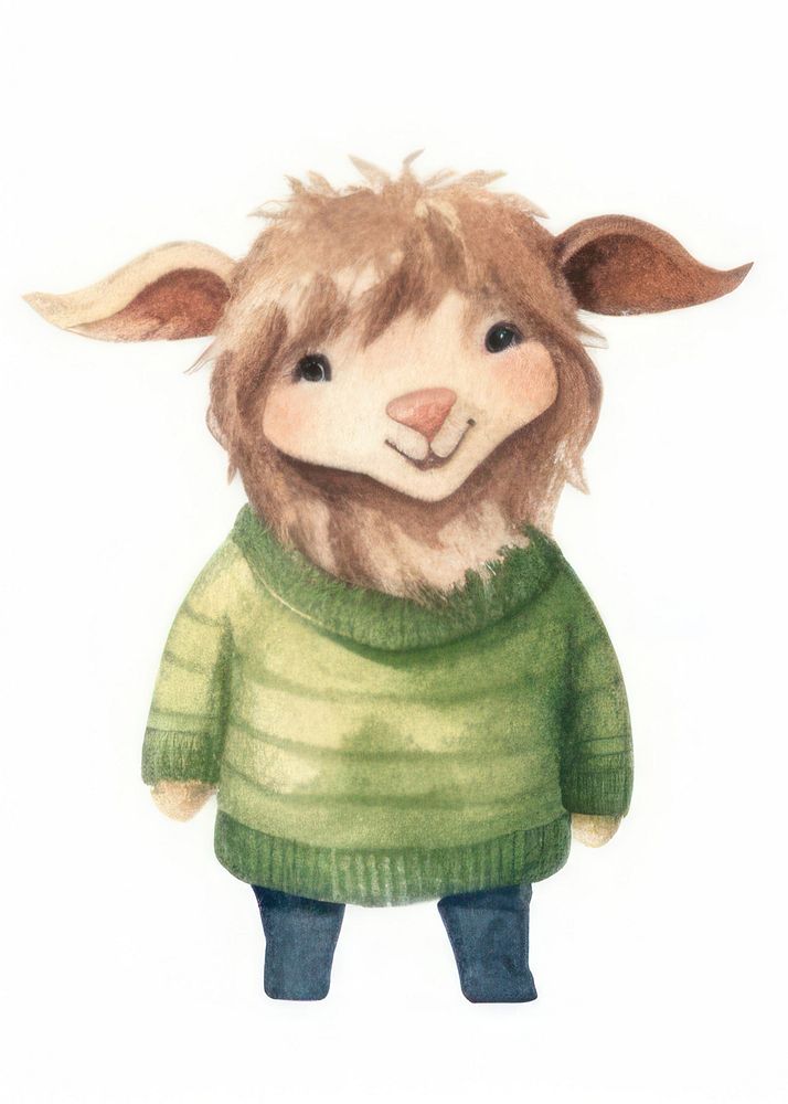 Goat sweater mammal animal. AI generated Image by rawpixel.