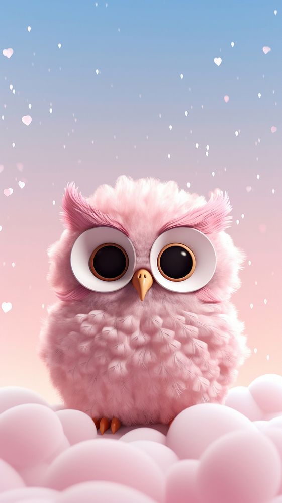 Cute owl animal cartoon nature. AI generated Image by rawpixel.