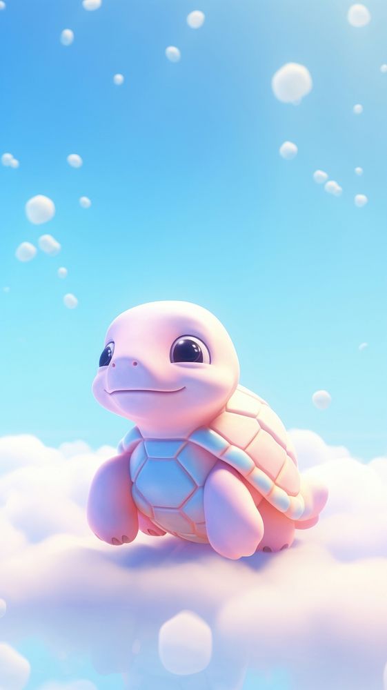 Cute turtle cartoon animal outdoors. AI generated Image by rawpixel.