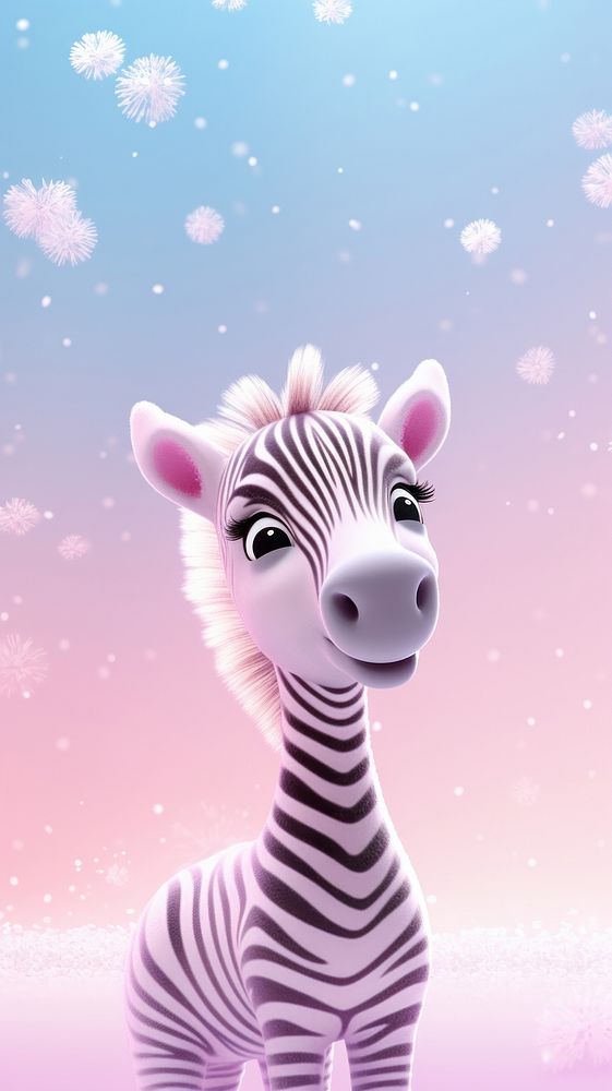 Cute zebra animal cartoon mammal. AI generated Image by rawpixel.