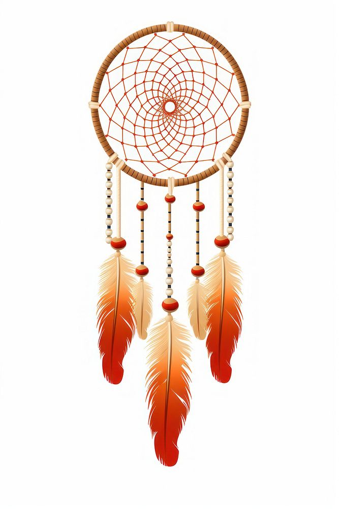 Dreamcatcher white background lightweight handicraft. AI generated Image by rawpixel.