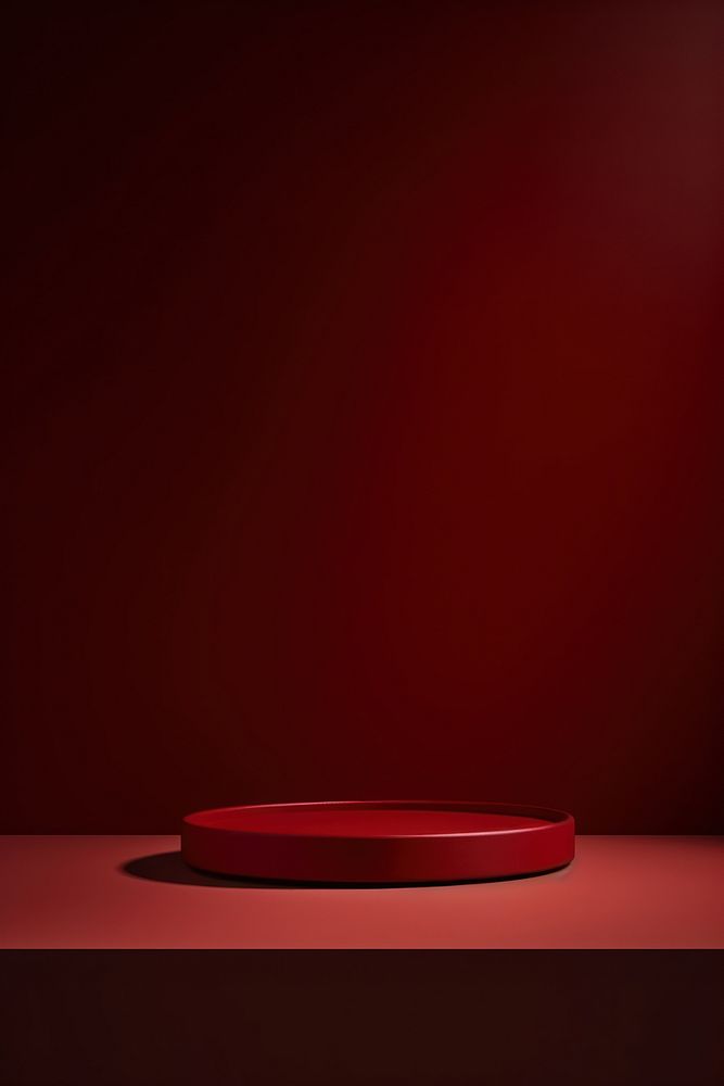 Circular maroon red darkness. AI generated Image by rawpixel.