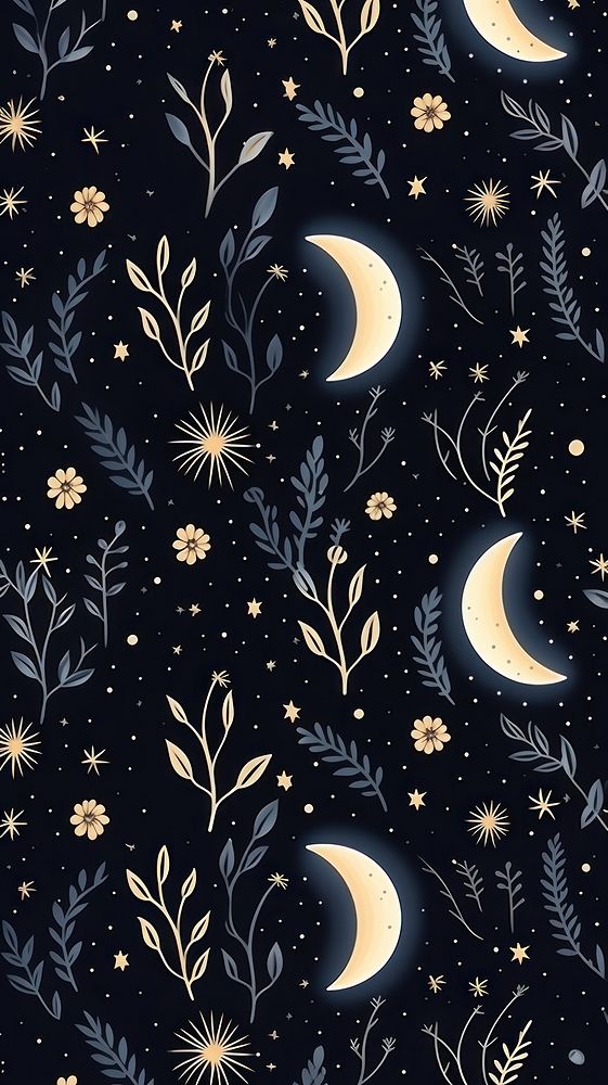 Magic moon night pattern astronomy outdoors. AI generated Image by rawpixel.