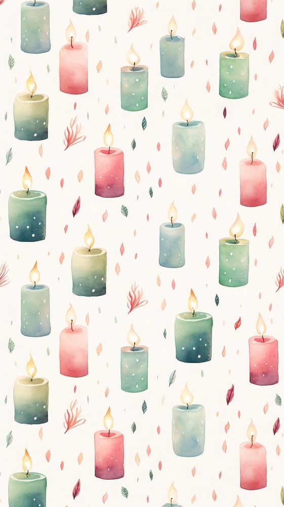 Magic candle backgrounds pattern repetition. AI generated Image by rawpixel.