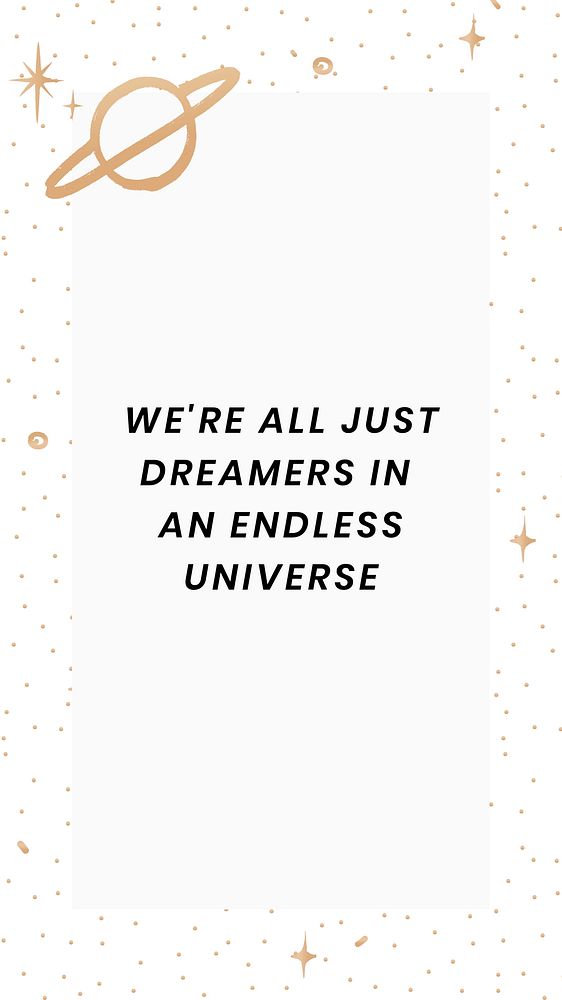Dreamer quote Instagram story template
