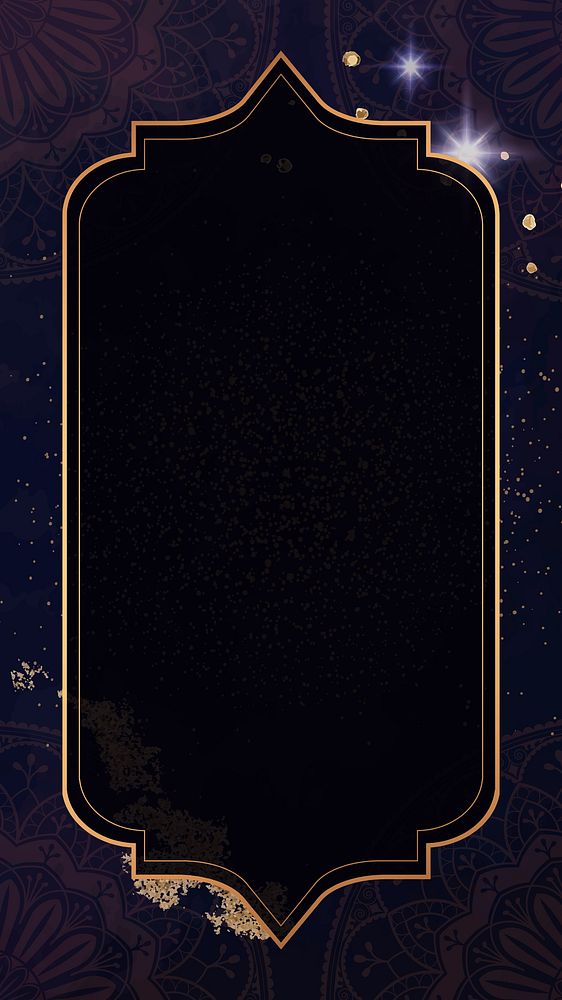 Blue mandala frame iPhone wallpaper, Diwali festival