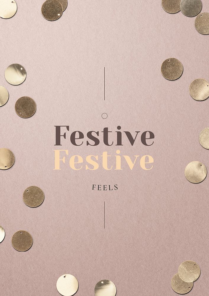 Festive greeting  poster template