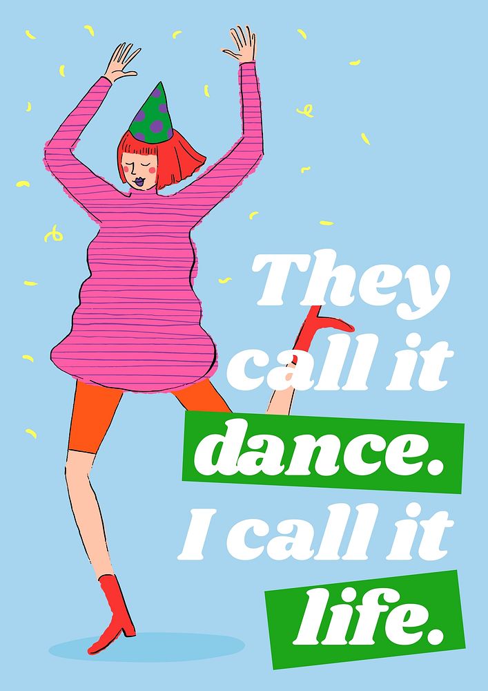 Fun dance quote   poster template