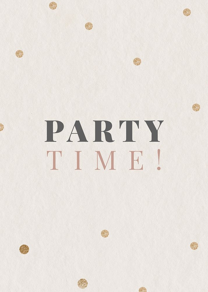 Party time invitation  card template