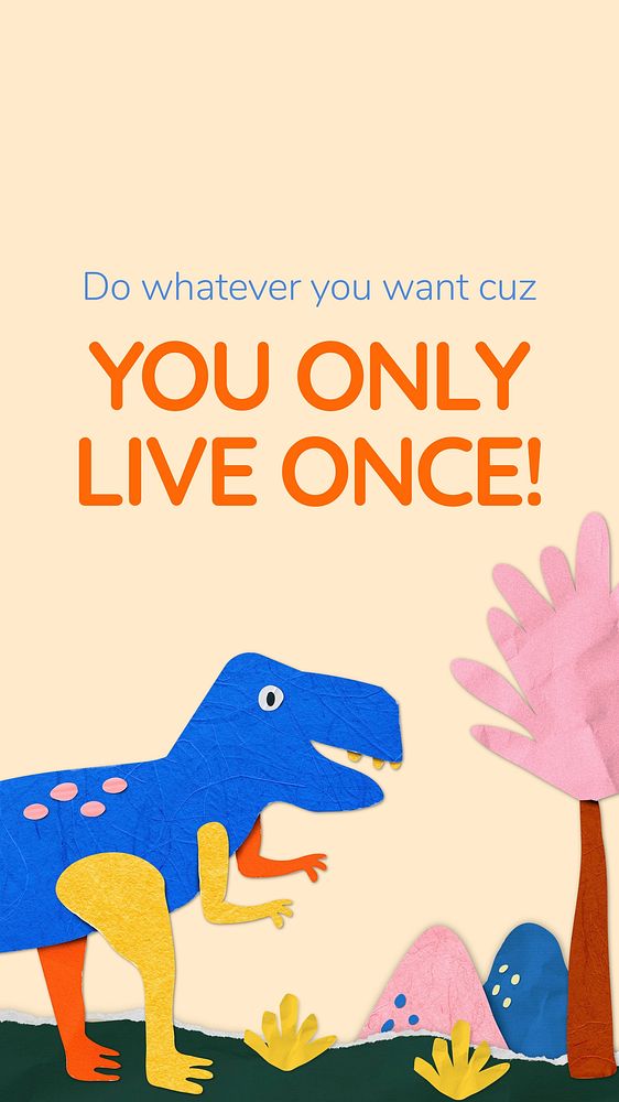 You only live once Instagram story template