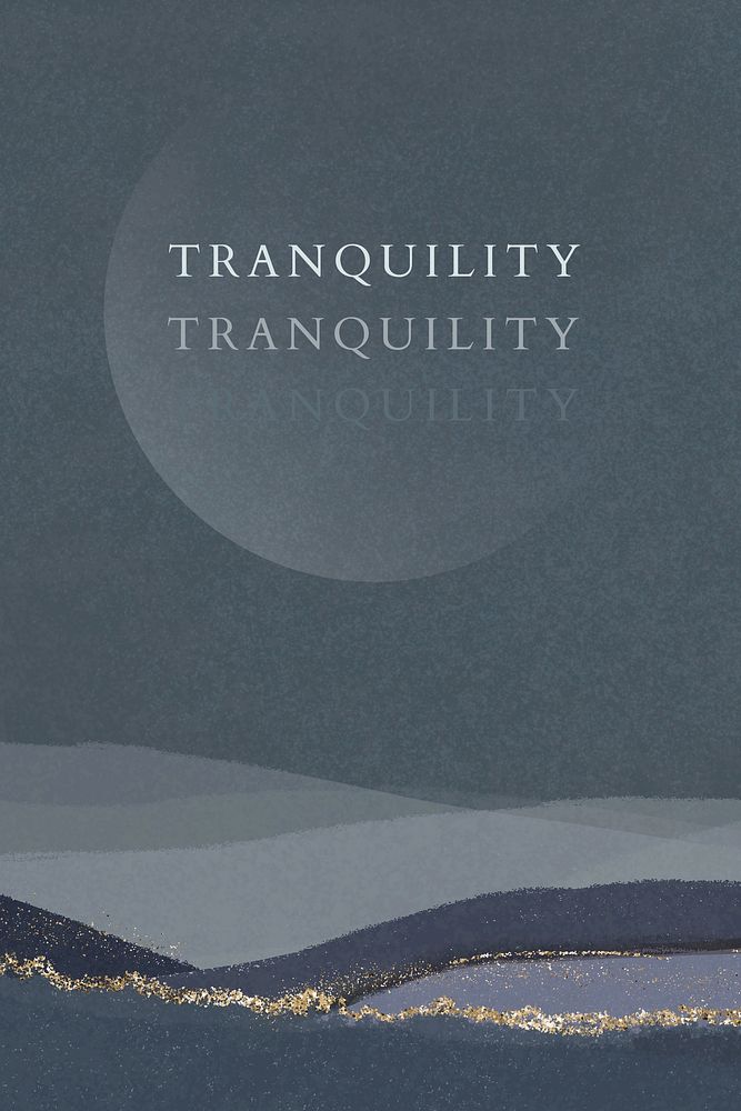 Tranquility aesthetic template