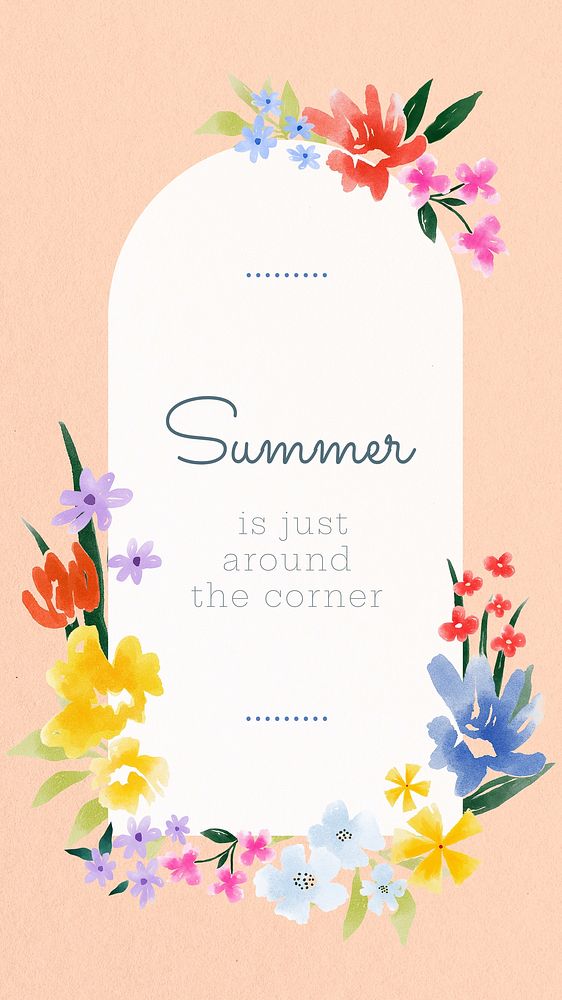 Summer quote  Instagram story template
