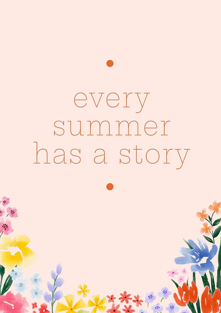 Fun summer quote  poster template