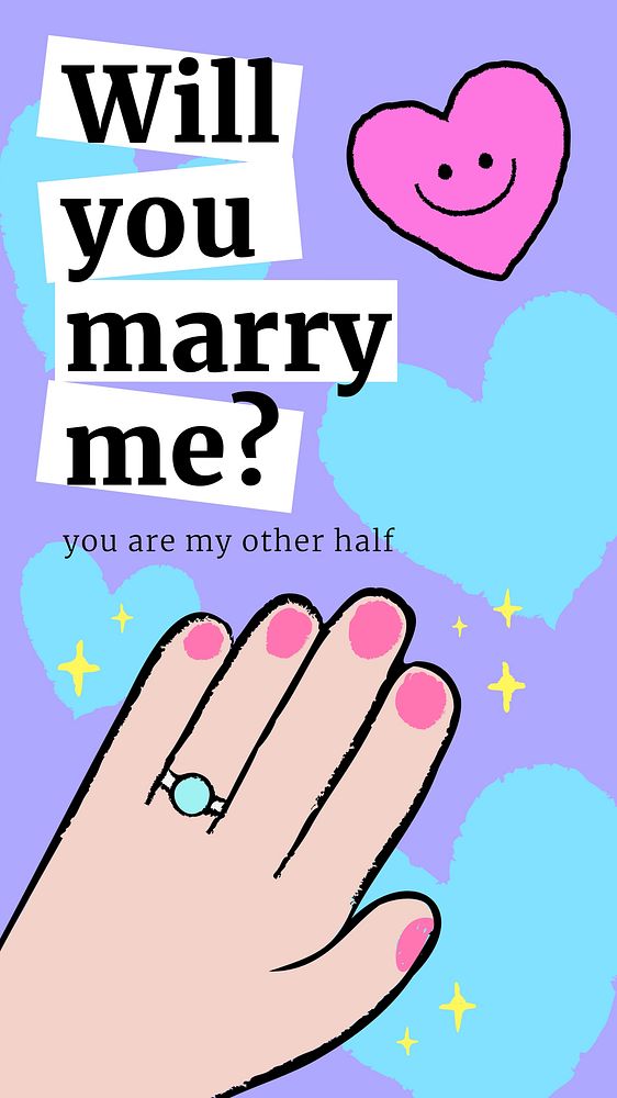 Marry me Instagram story template