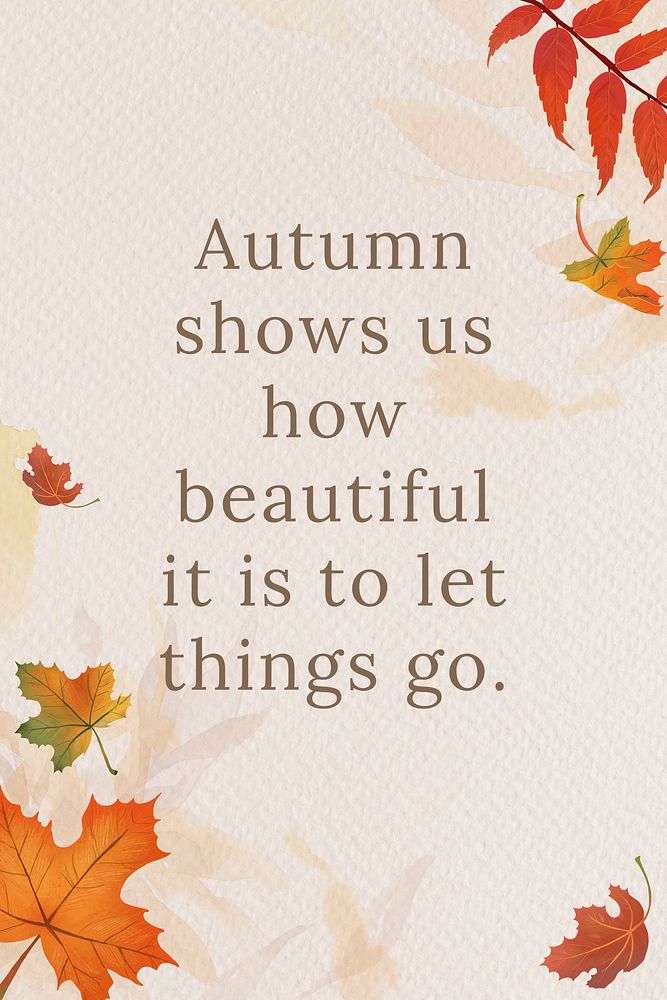 Autumn quote template